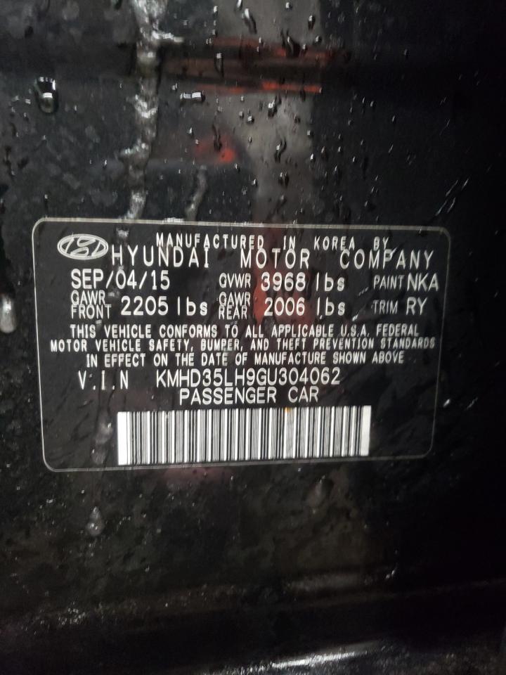 2016 Hyundai Elantra VIN KMHD35LH9GU304062 Copart auction photo, front end damage thumbnail 12