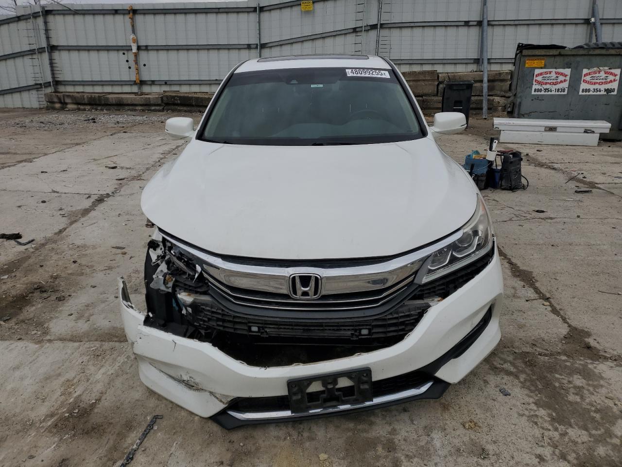 2017 Honda Accord VIN 1HGCR3F01HA011429 Copart auction photo, front end / rear end damage thumbnail 5