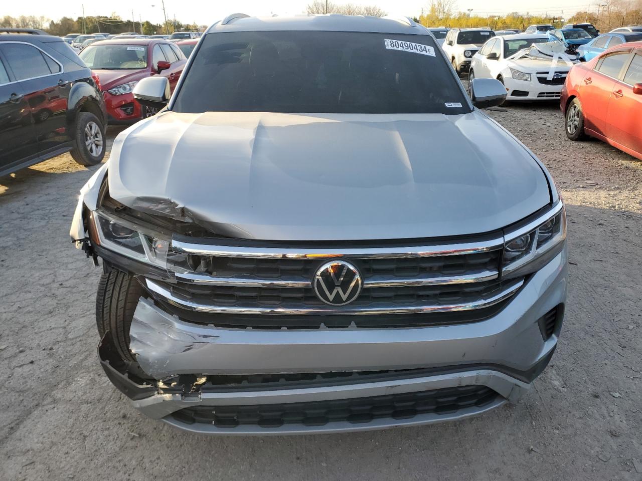 2021 Volkswagen Atlas VIN 1V2HE2CA7MC204933 Copart auction photo, front end / minor dent/scratches damage thumbnail 5