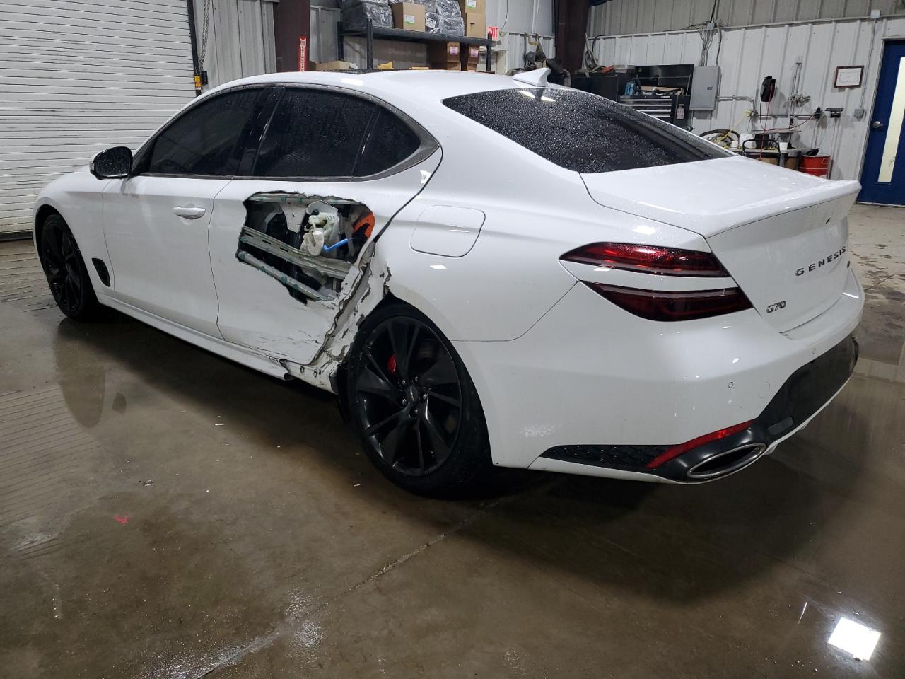2022 Genesis G70 VIN KMTG54TE4NU098837 Copart auction photo, side damage thumbnail 2