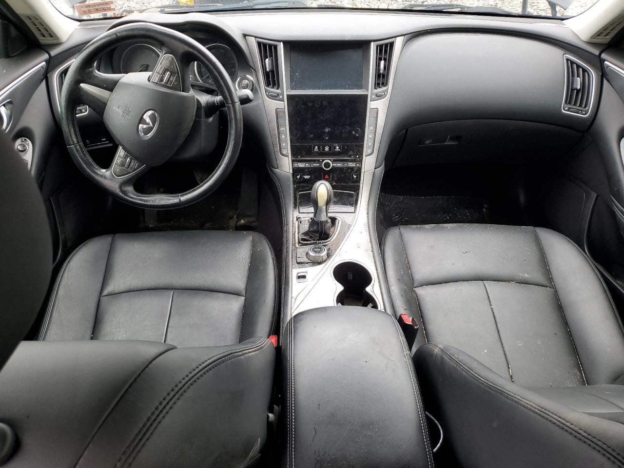 2014 Infiniti Q50 VIN JN1BV7AR1EM704694 Copart auction photo, rear end / front end damage thumbnail 8