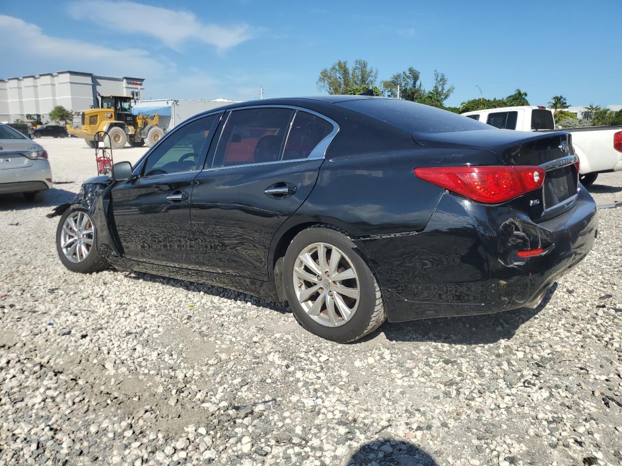 2015 Infiniti Q50 VIN JN1BV7AR7FM423033 Copart auction photo, front end / rear end damage thumbnail 2