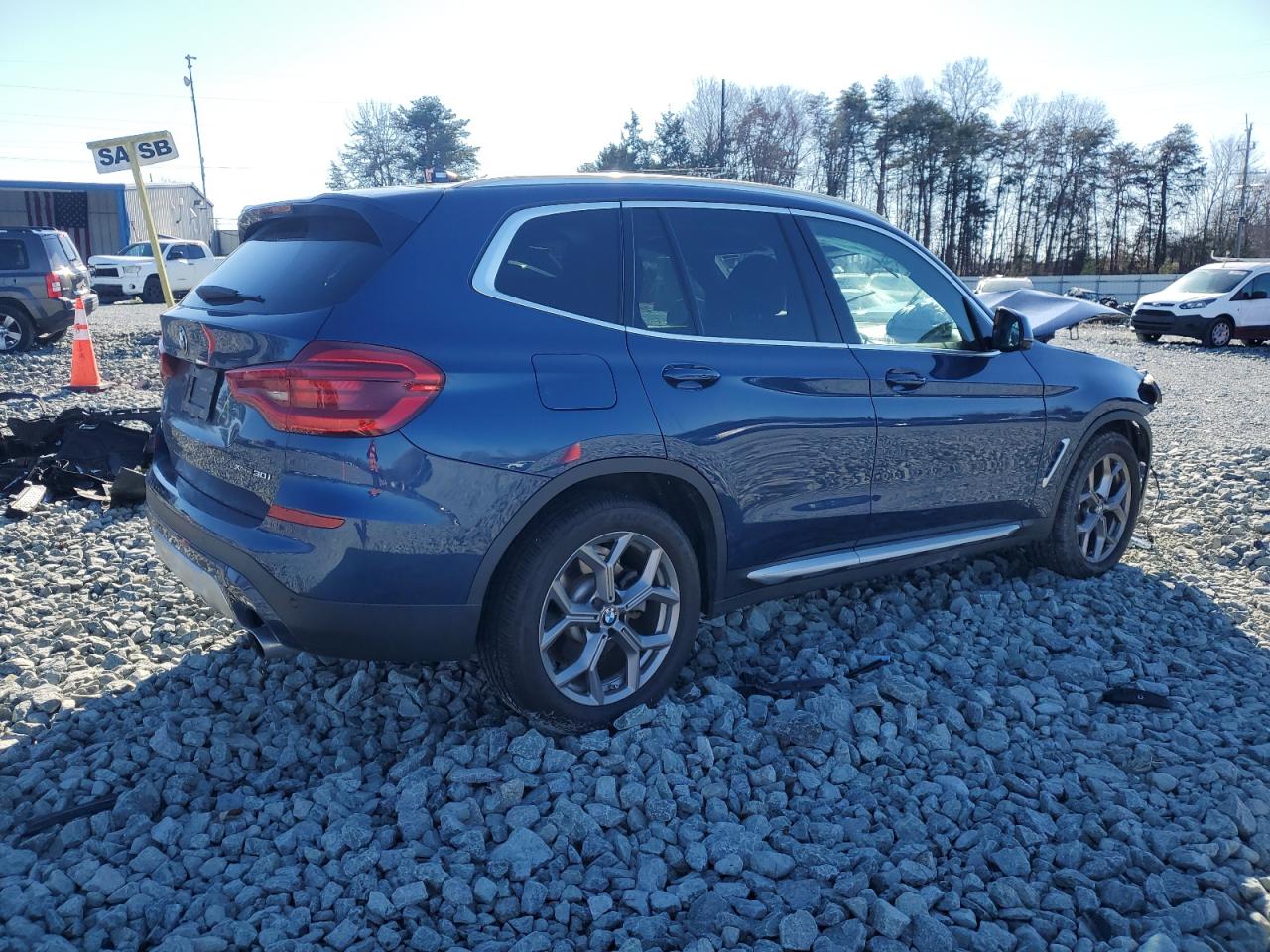 2020 BMW X3 VIN 5UXTY5C0XLLT35279 Copart auction photo, all over damage thumbnail 3
