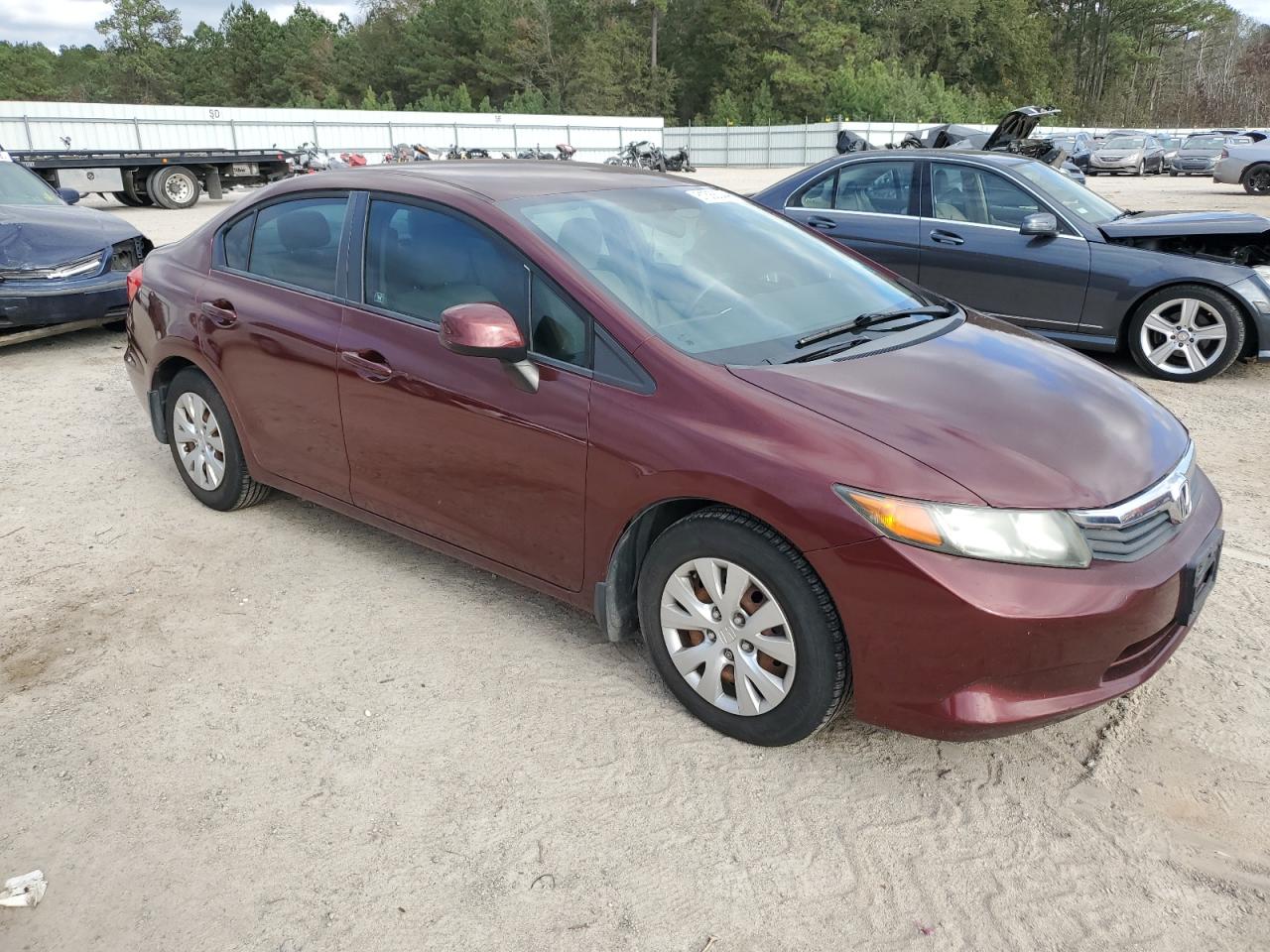 2012 Honda Civic VIN 19XFB2F55CE083715 Copart auction photo, all over damage thumbnail 4