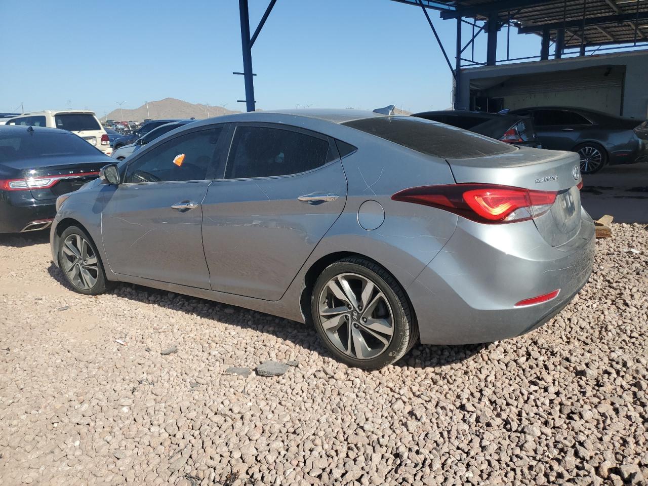 2015 Hyundai Elantra VIN 5NPDH4AE7FH593332 Copart auction photo, vandalism damage thumbnail 2
