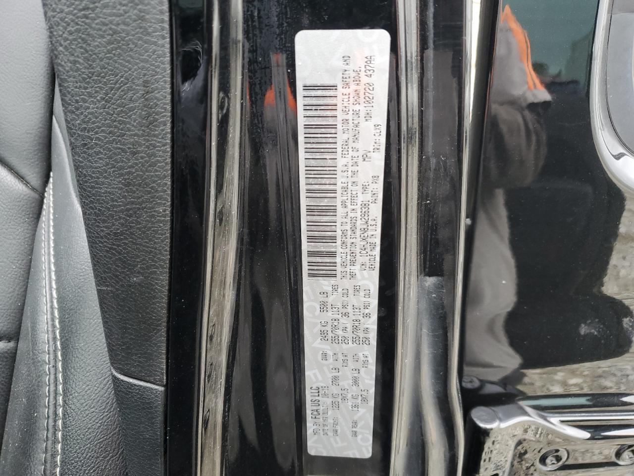 2018 Jeep Wrangler VIN 1C4HJXEN8JW296381 Copart auction photo, side / top/roof damage thumbnail 14