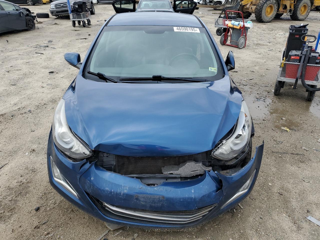 2015 Hyundai Elantra VIN KMHDH4AE4FU282295 Copart auction photo, front end / minor dent/scratches damage thumbnail 5