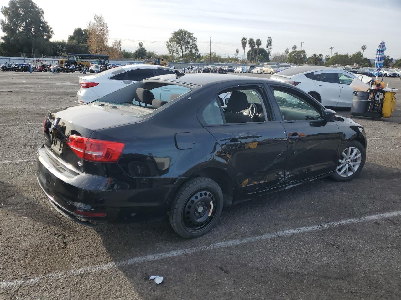 2015 Volkswagen Jetta VIN 3VWD17AJ4FM302019 Copart auction photo, side / minor dent/scratches damage thumbnail 3