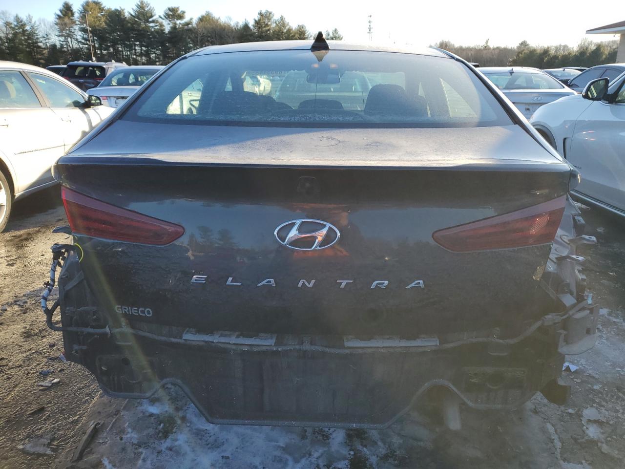 2020 Hyundai Elantra VIN KMHD84LF7LU020675 Copart auction photo, front end / rear end damage thumbnail 6