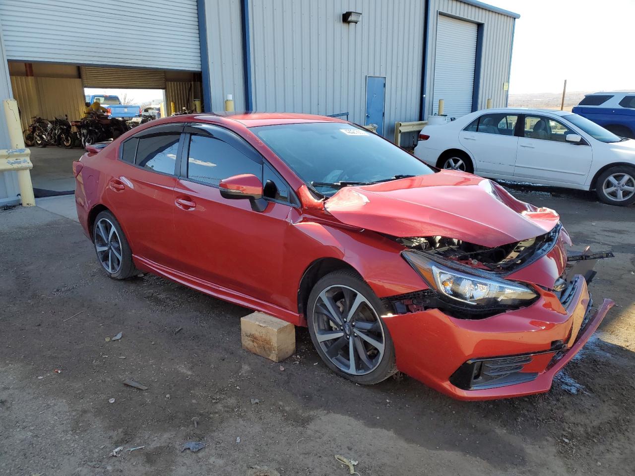 2020 Subaru Impreza VIN 4S3GKAL67L3606929 Copart auction photo, front end / side damage thumbnail 4