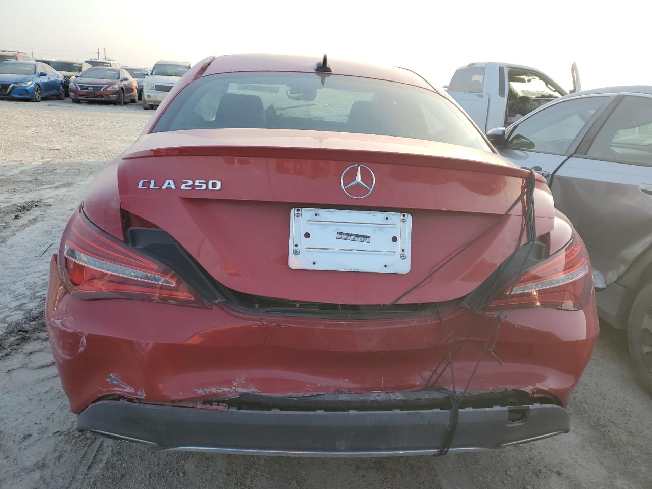 2018 Mercedes-Benz CLA-klasse VIN WDDSJ4EB5JN568424 Copart auction photo, front end / rear end damage thumbnail 6