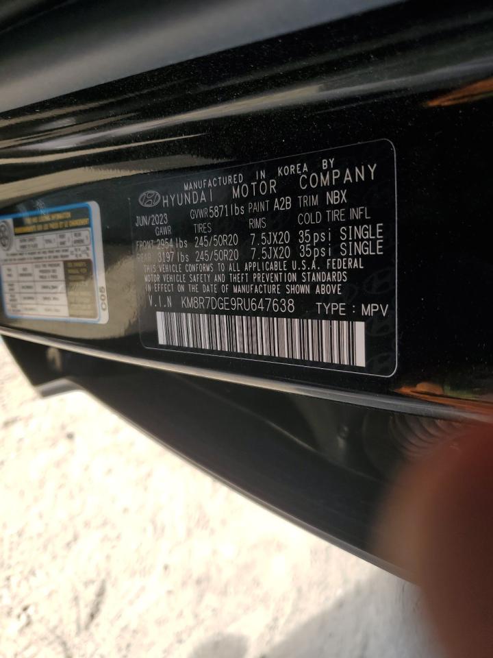 2024 Hyundai Palisade VIN KM8R7DGE9RU647638 Copart auction photo, front end damage thumbnail 15