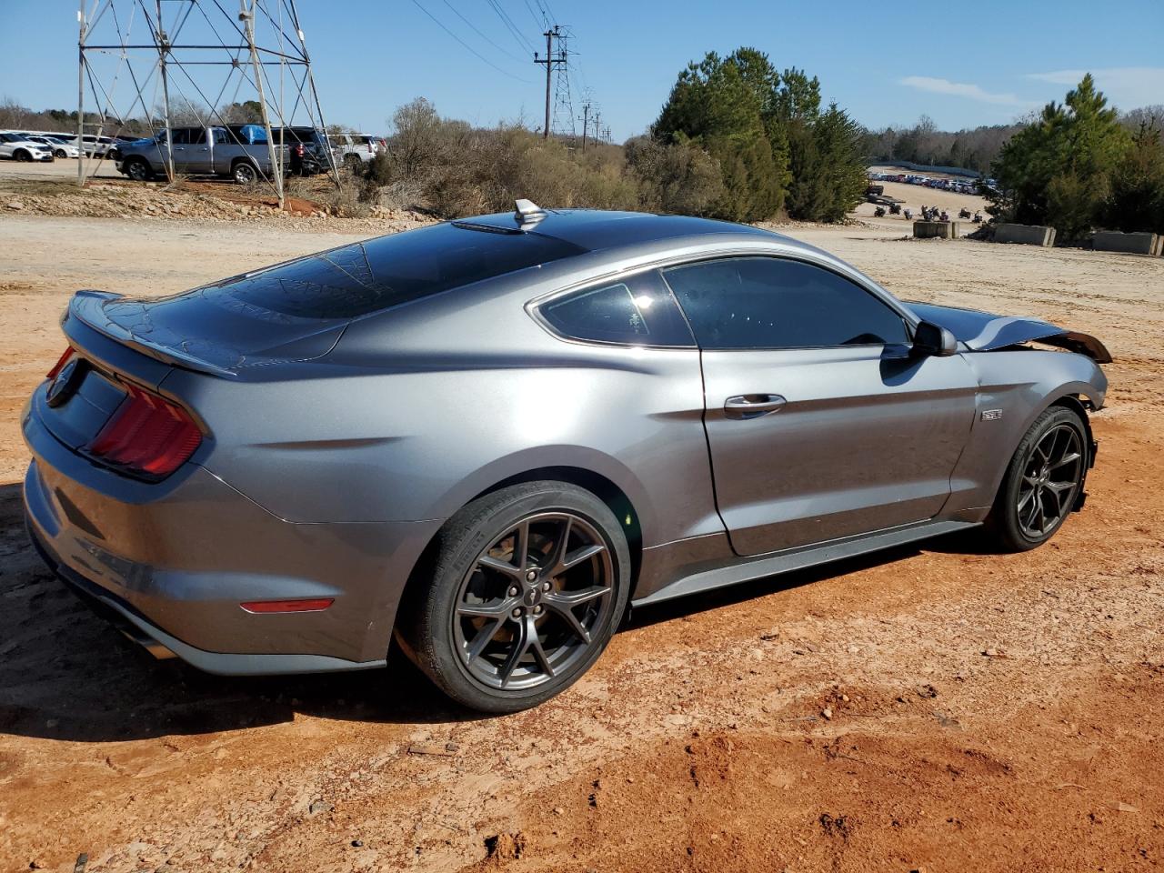 2021 Ford Mustang VIN 1FA6P8TD5M5147142 Copart auction photo, front end damage thumbnail 3