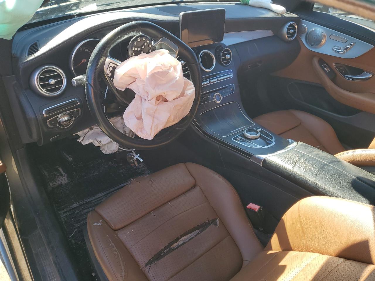 2017 Mercedes-Benz C-klasse VIN WDDWJ4JB7HF363960 Copart auction photo, all over damage thumbnail 8