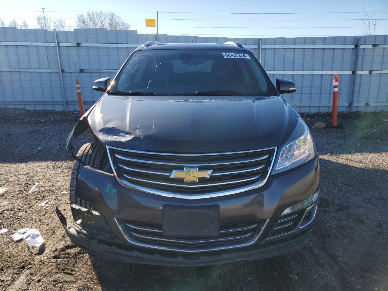 2016 Chevrolet Traverse VIN 1GNKVJKD9GJ219857 Copart auction photo, front end / side damage thumbnail 5