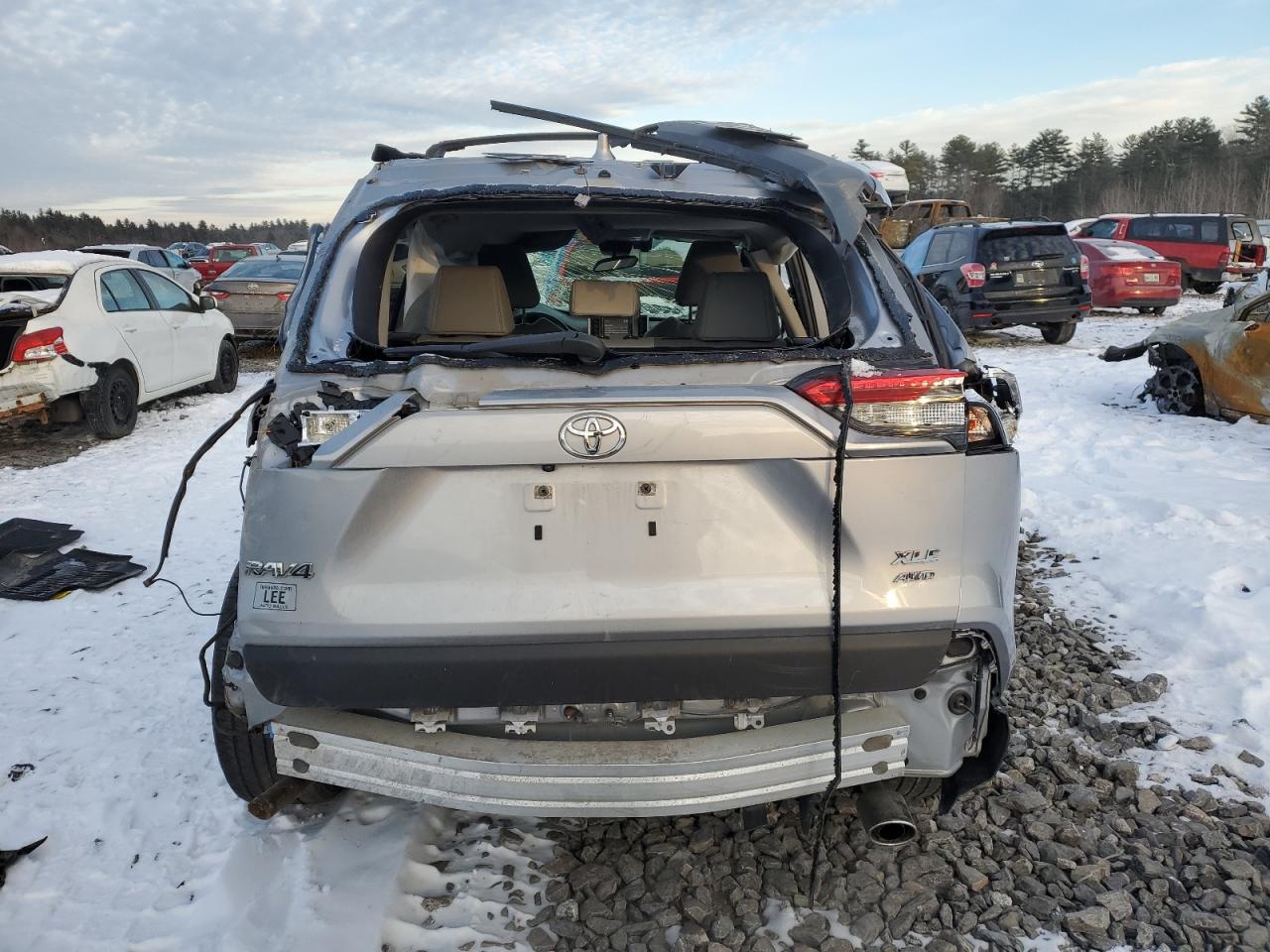 2019 Toyota RAV 4 VIN JTMA1RFV6KD015803 Copart auction photo, all over damage thumbnail 6