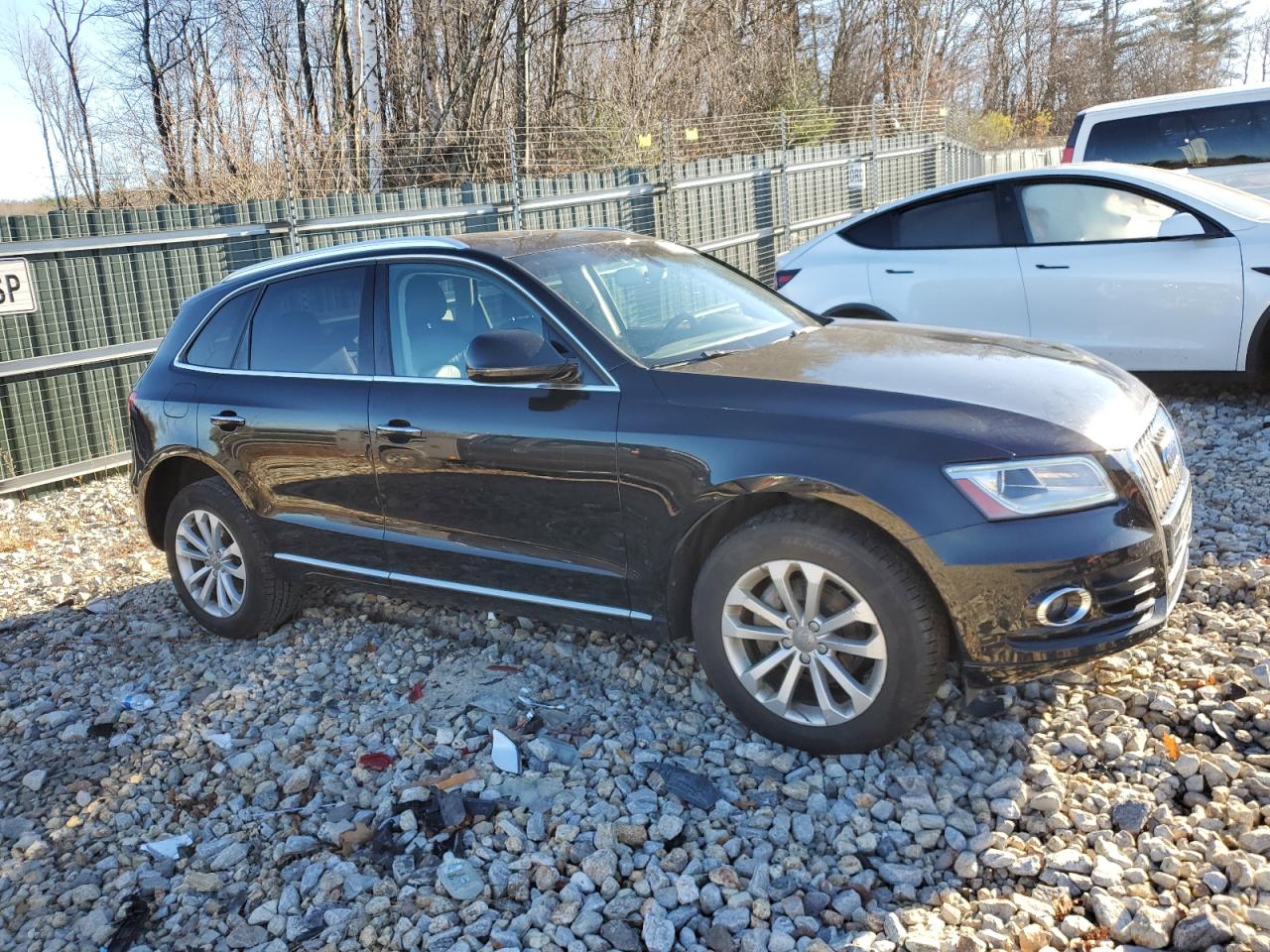 2015 Audi Q5 VIN WA1CFAFP9FA100665 Copart auction photo, side / front end damage thumbnail 4