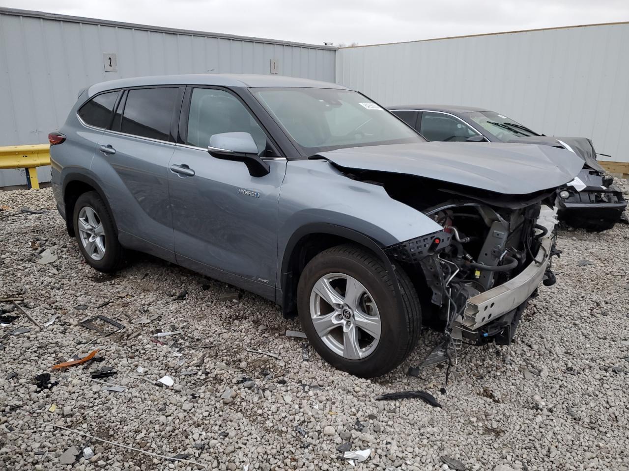 2020 Toyota Highlander VIN 5TDBBRCH0LS002308 Copart auction photo, front end / side damage thumbnail 4