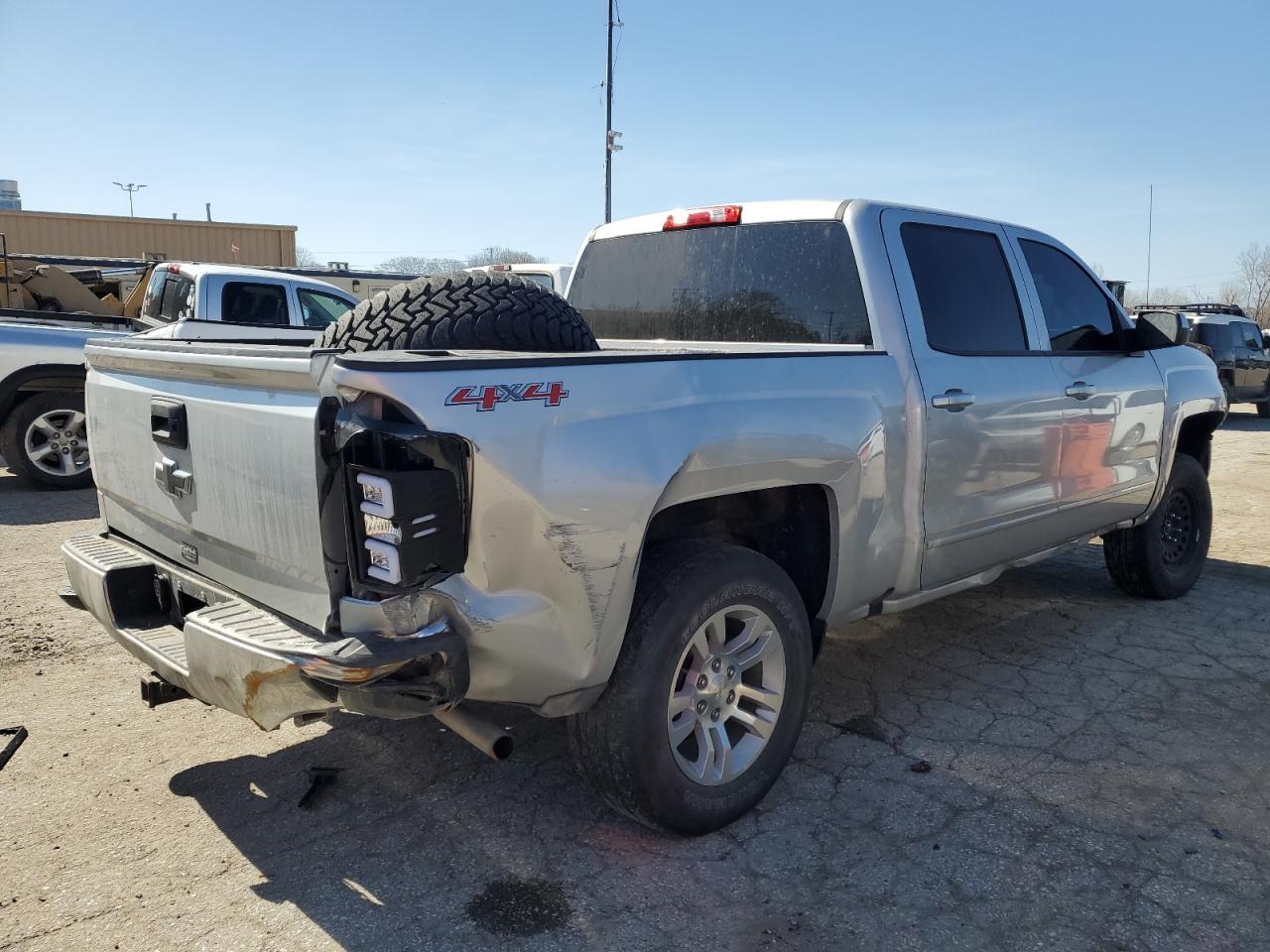 2017 Chevrolet Silverado VIN 3GCUKREC7HG495730 Copart auction photo, front end / rear end damage thumbnail 3