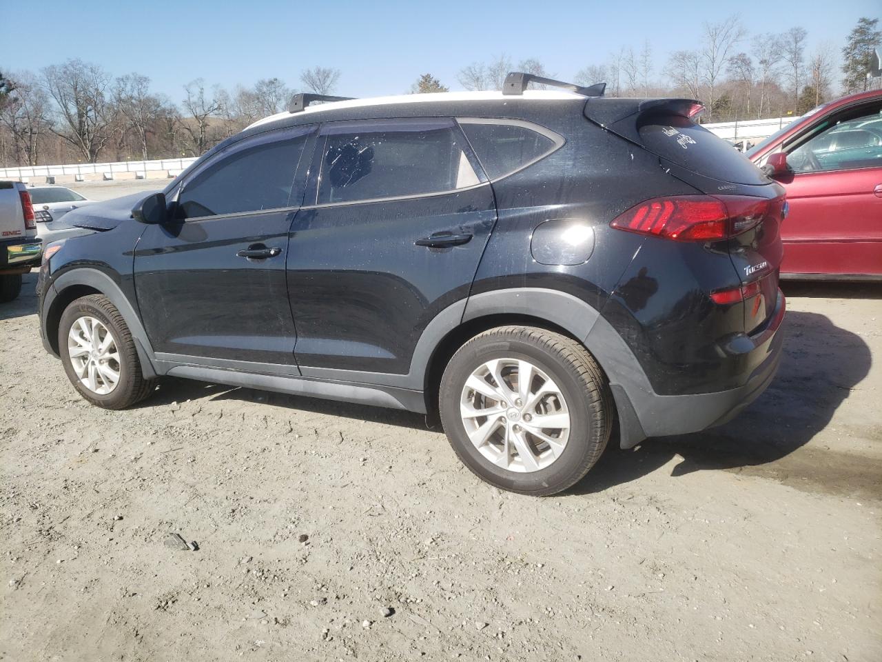 2020 Hyundai Tucson VIN KM8J3CA45LU101025 Copart auction photo, front end / side damage thumbnail 2