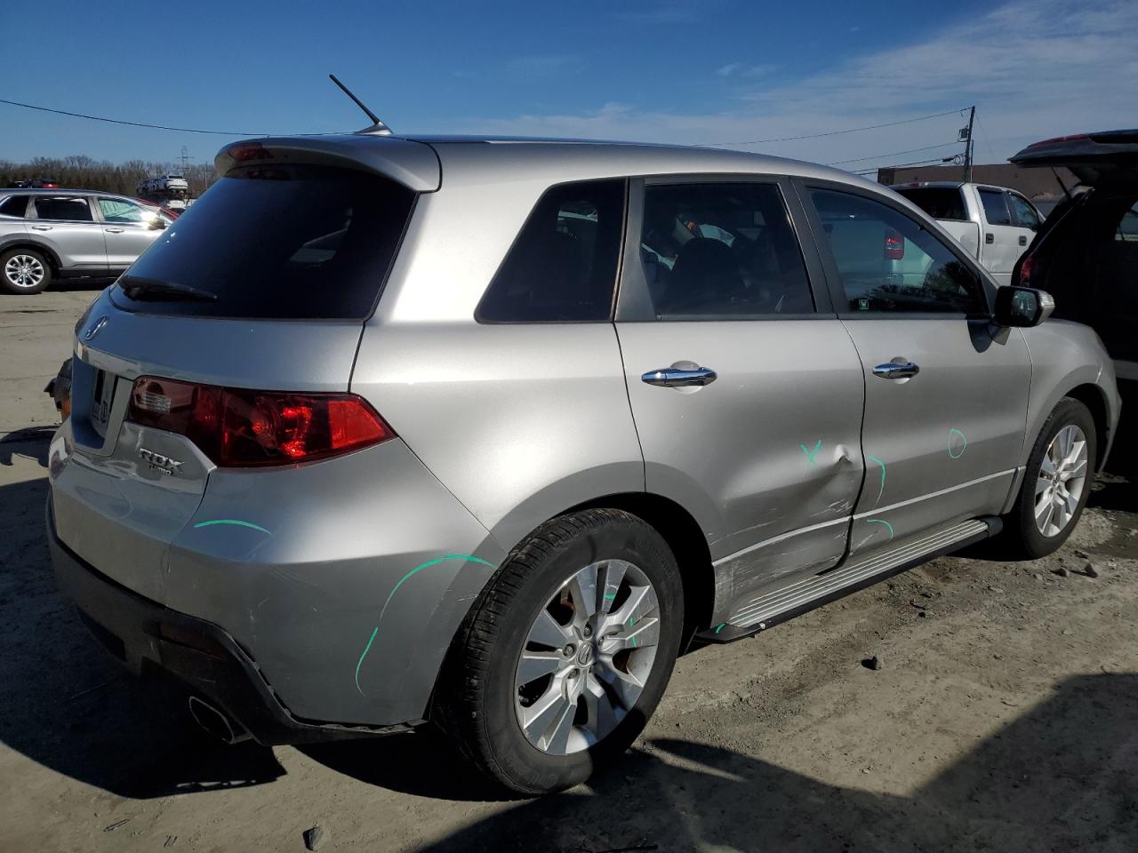 2010 Acura RDX VIN 5J8TB1H27AA007186 Copart auction photo, side / rear end damage thumbnail 3