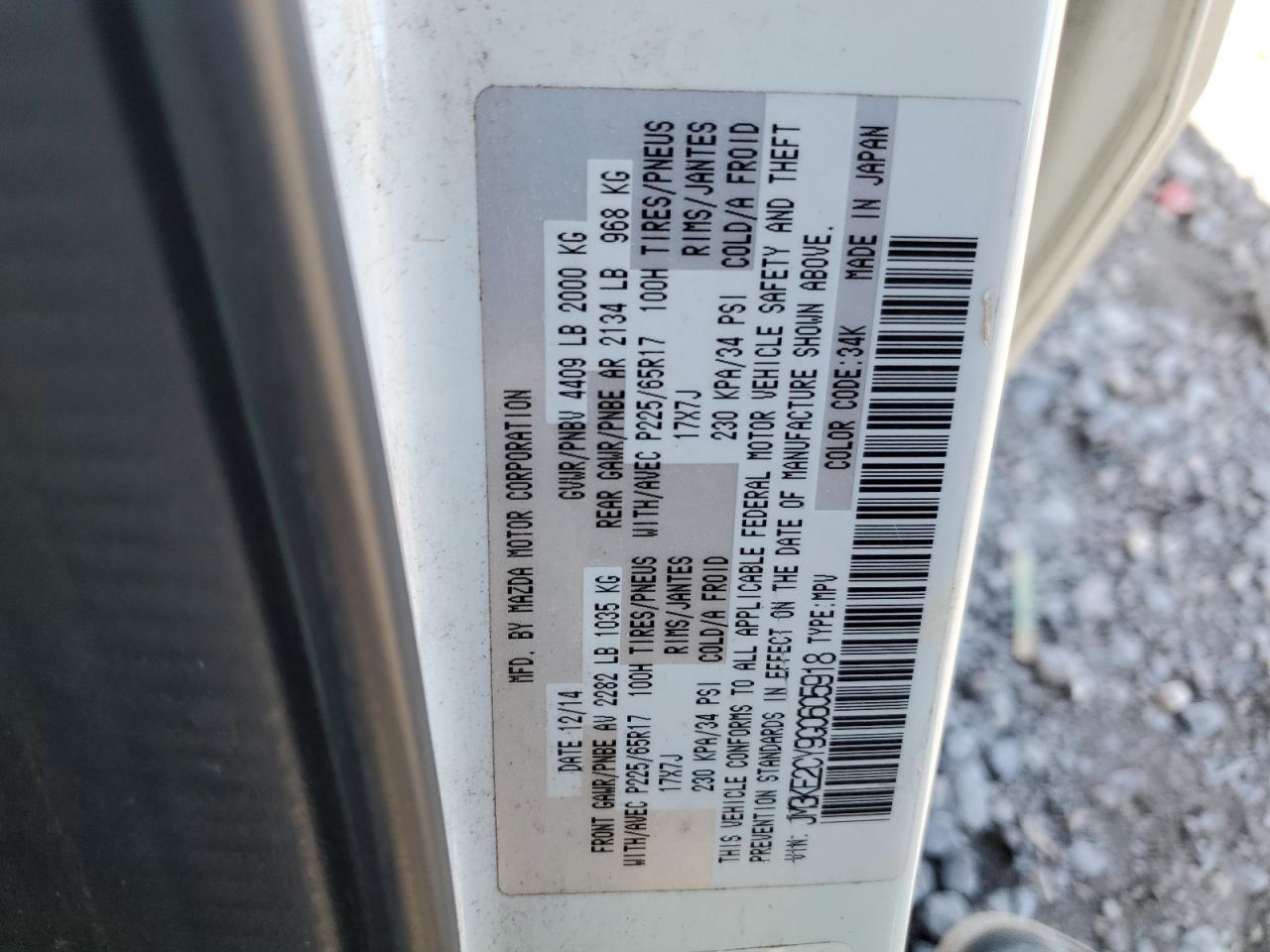 2016 Mazda CX-5 VIN JM3KE2CY9G0605918 Copart auction photo, front end damage thumbnail 13
