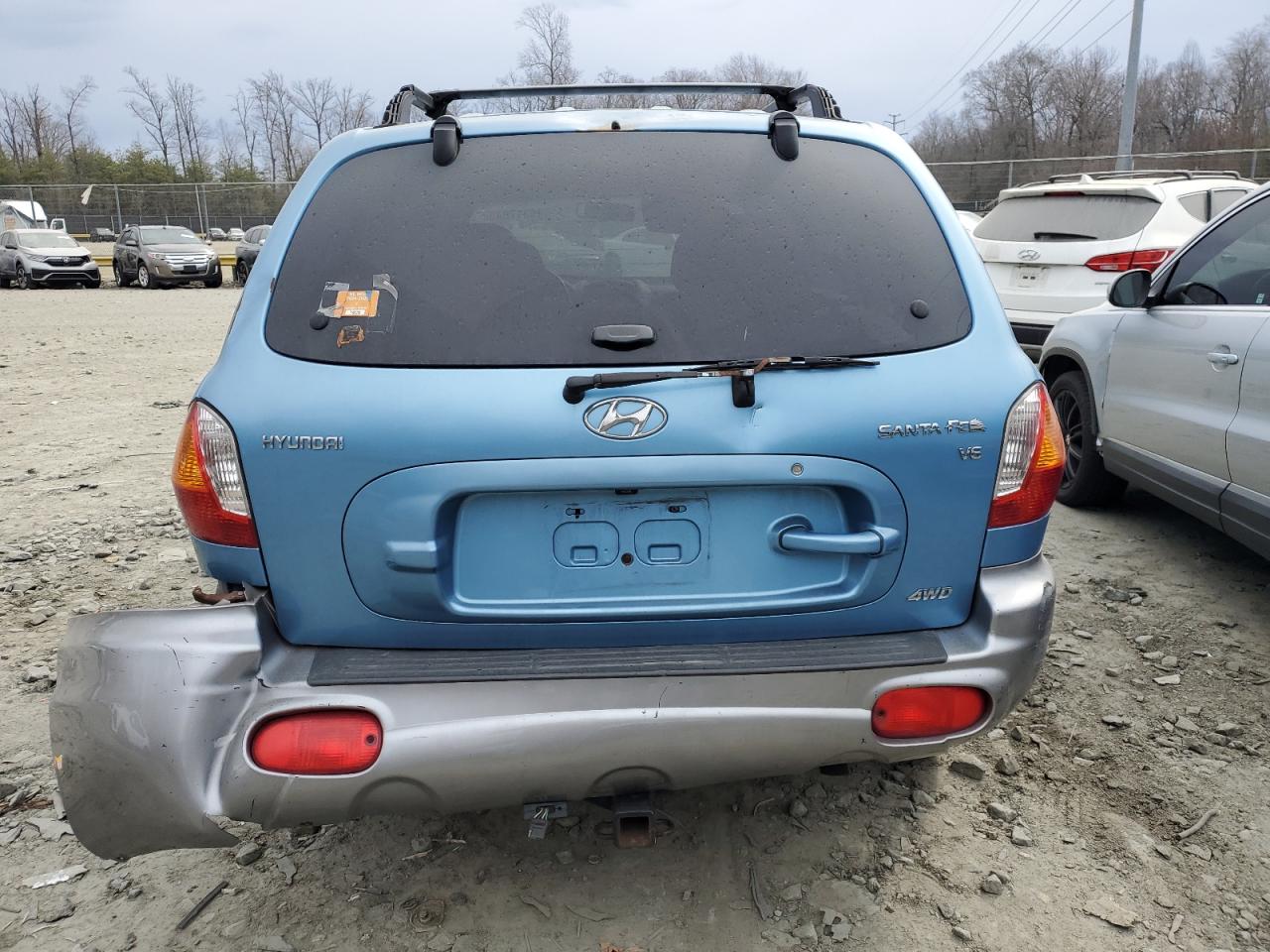 2003 Hyundai Santa Fe VIN KM8SC73D53U525667 Copart auction photo, all over / mechanical damage thumbnail 6