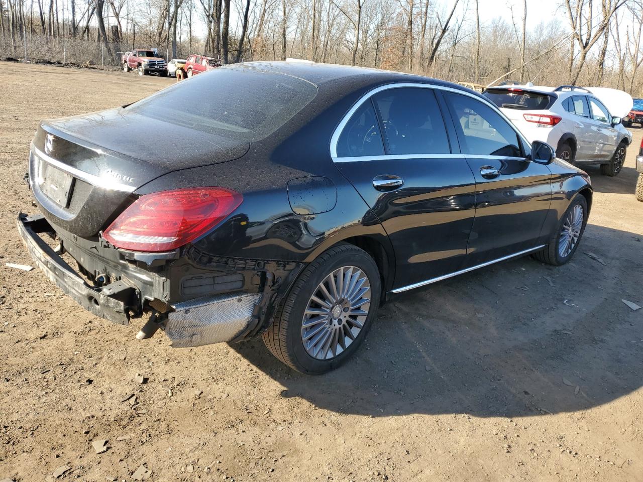 2016 Mercedes-Benz C-klasse VIN 55SWF4KB3GU126457 Copart auction photo, rear end damage thumbnail 3