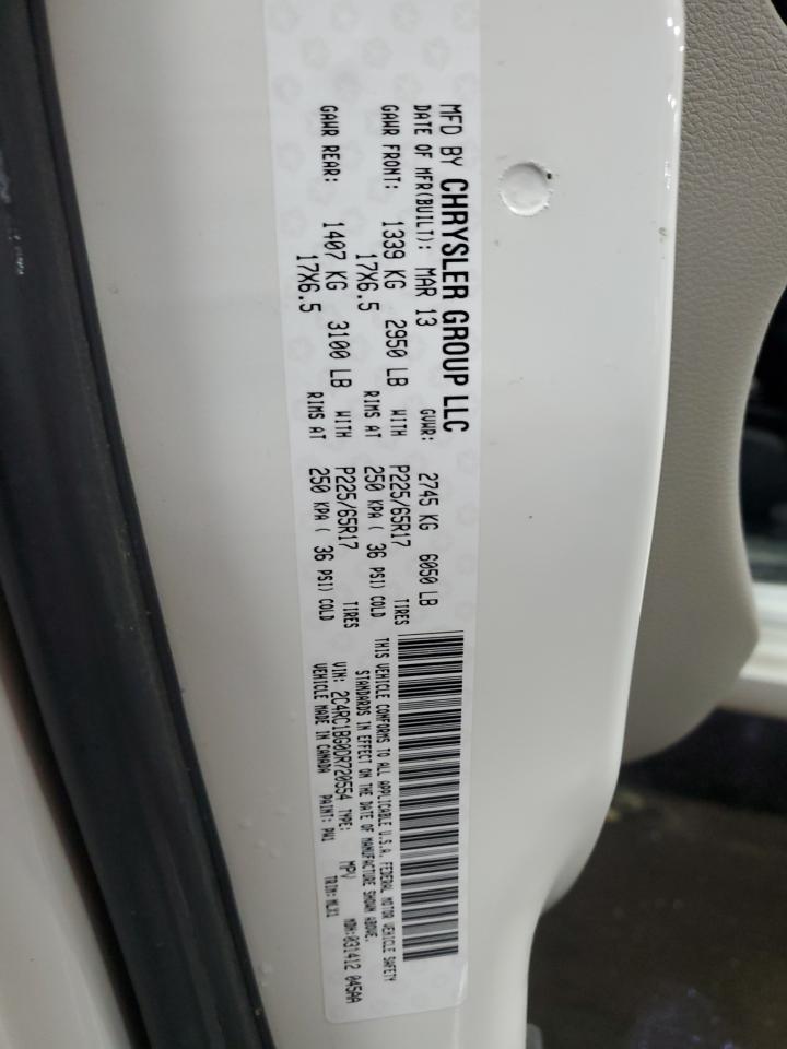 2013 Chrysler Town & Country VIN 2C4RC1BG0DR720554 Copart auction photo, front end damage thumbnail 15