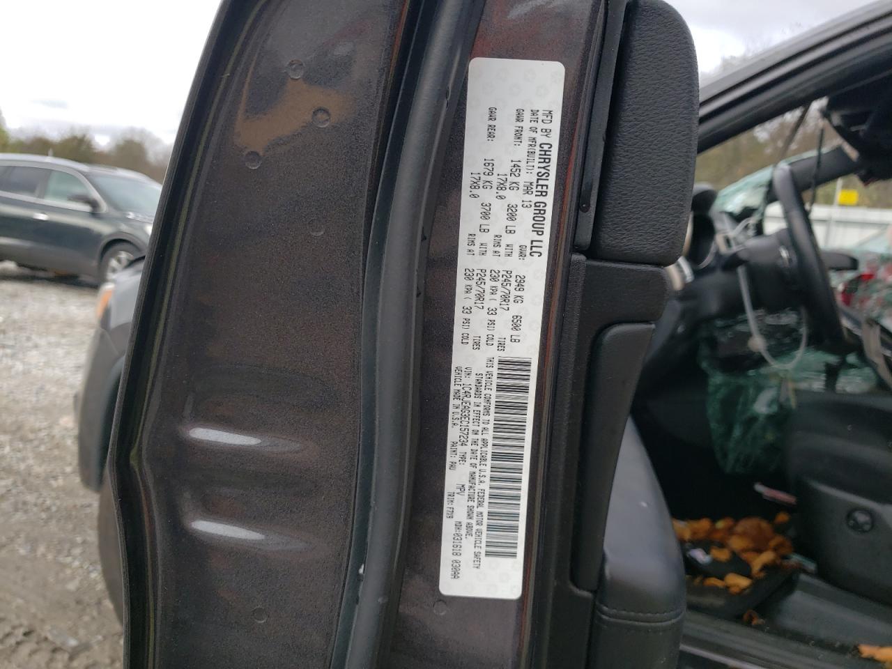 2014 Jeep Grand Cherokee VIN 1C4RJEAG3EC157234 Copart auction photo, all over damage thumbnail 15