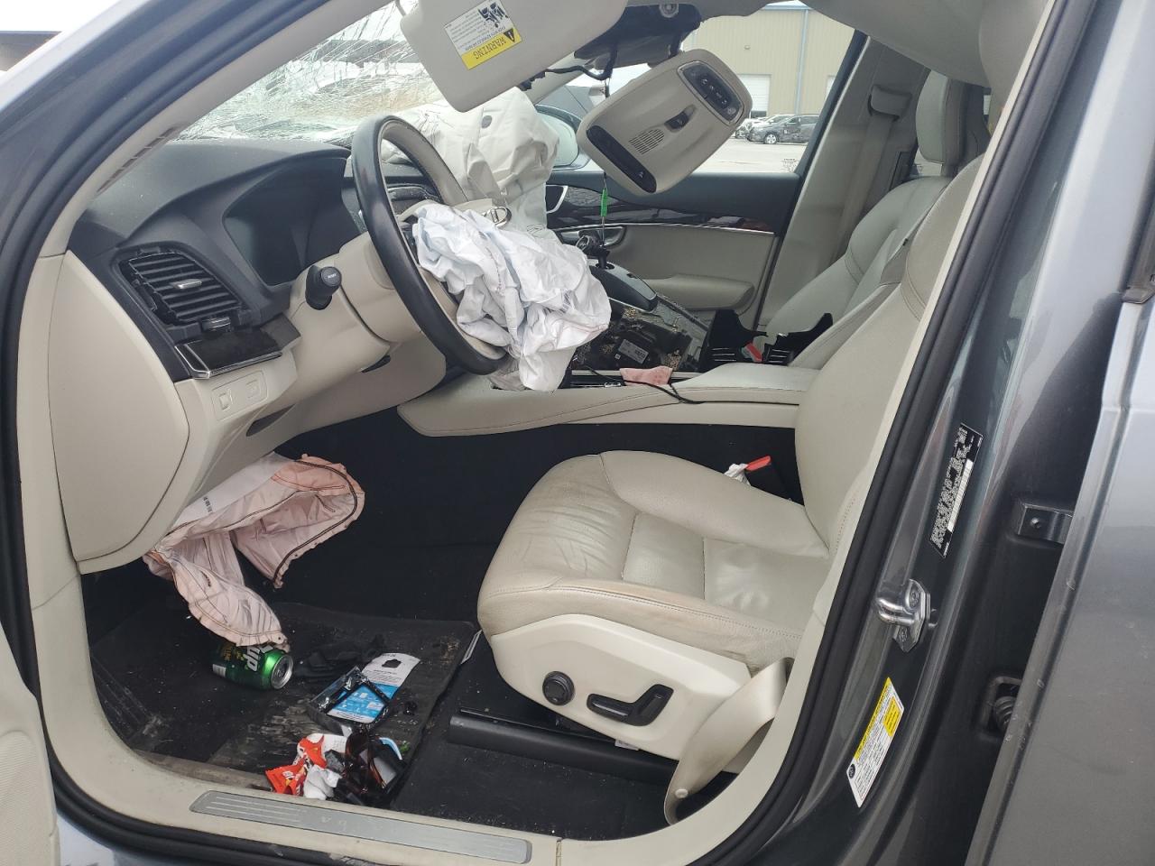 2017 Volvo XC90 VIN YV4A22PK7H1157030 Copart auction photo, front end / top/roof damage thumbnail 7