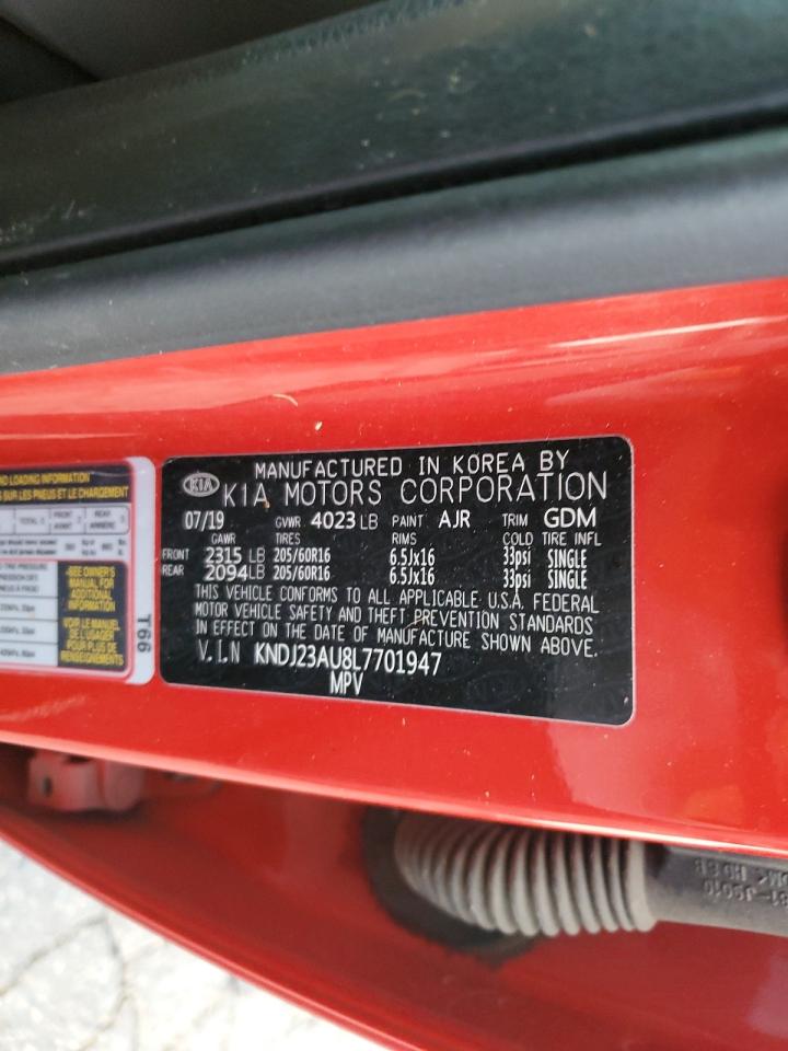 2020 KIA Soul VIN KNDJ23AU8L7701947 Copart auction photo, side / front end damage thumbnail 15