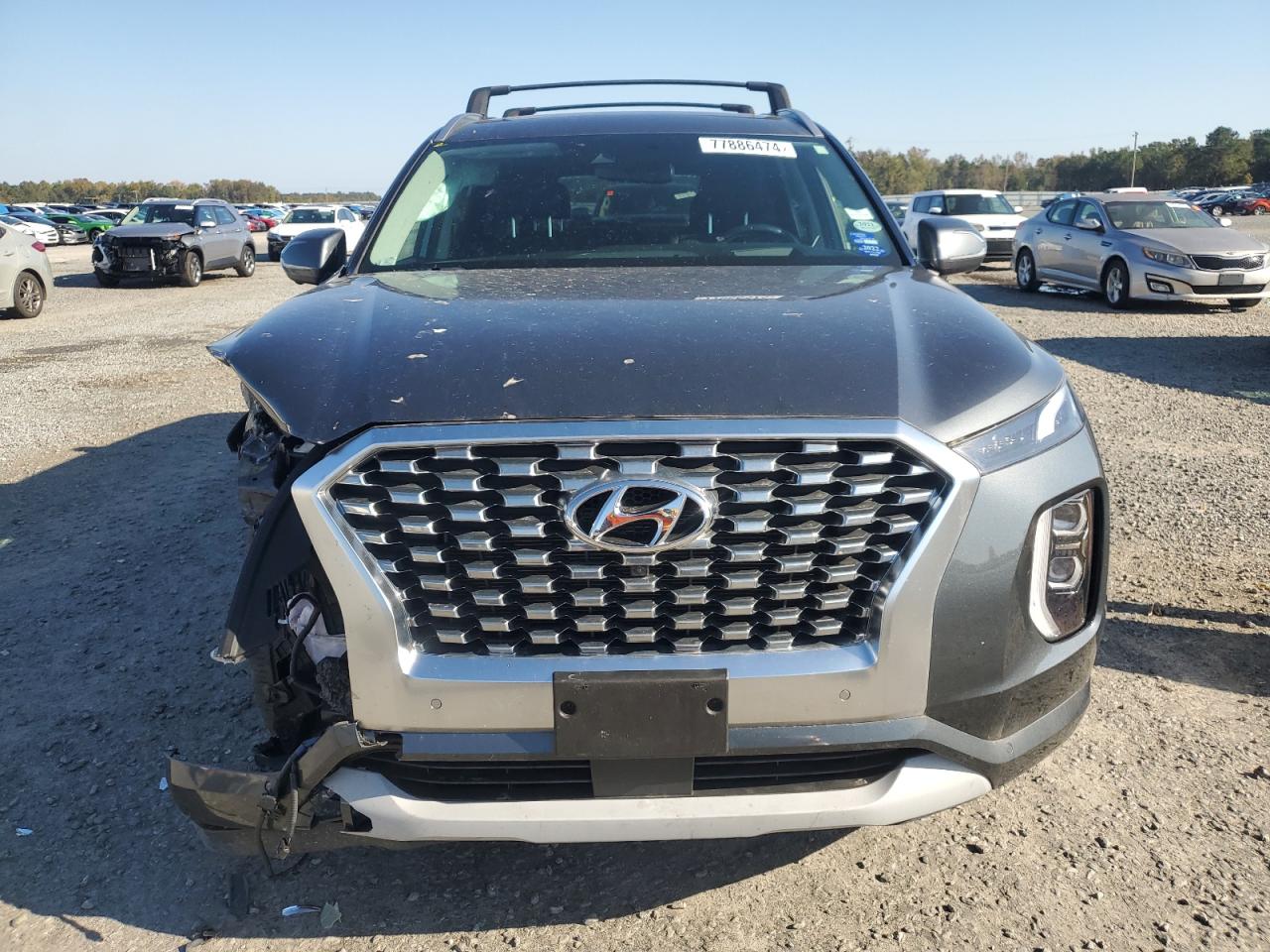 2021 Hyundai Palisade VIN KM8R54HE6MU190641 Copart auction photo, front end damage thumbnail 5