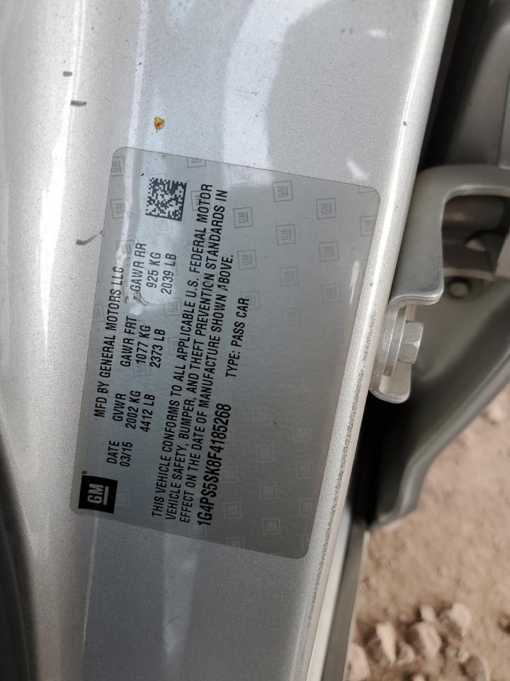 2015 Buick Verano VIN 1G4PS5SK8F4185268 Copart auction photo, front end / rear end damage thumbnail 14