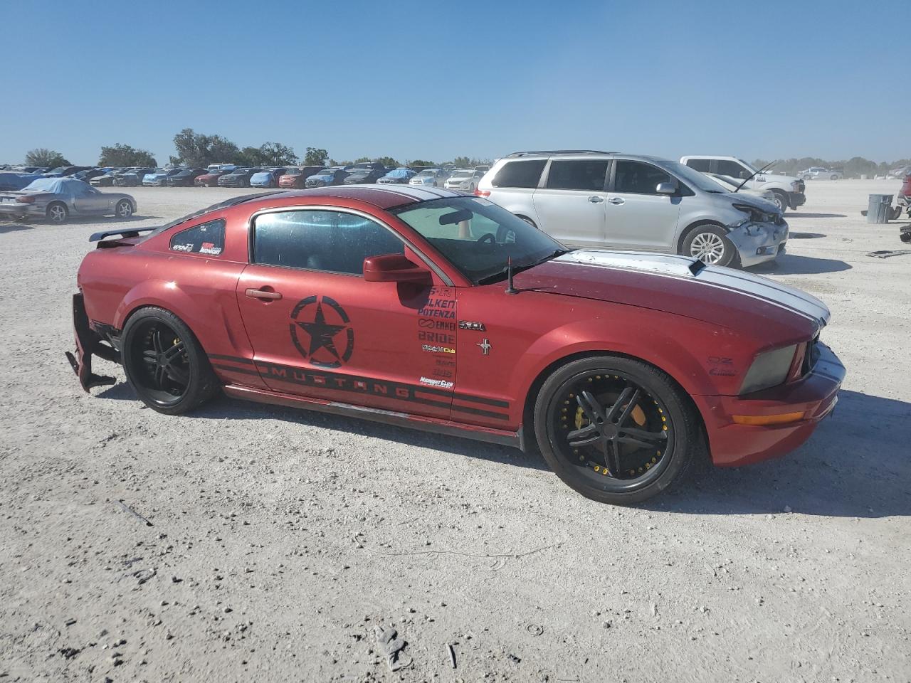 2007 Ford Mustang VIN 1ZVFT80N875325114 Copart auction photo, side / rear end damage thumbnail 4