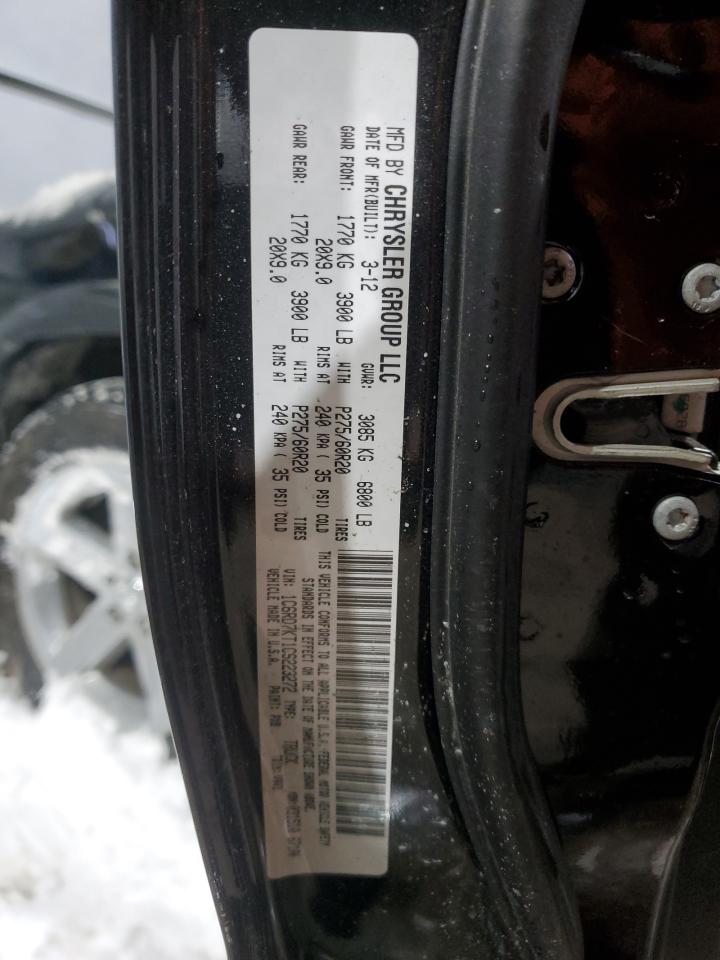 2012 Dodge RAM VIN 1C6RD7KT1CS223272 Copart auction photo, front end / side damage thumbnail 12