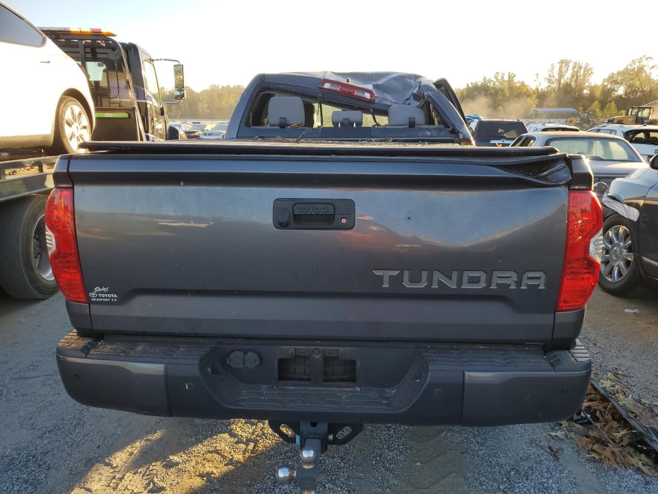2021 Toyota Tundra VIN 5TFSY5F17MX295559 Copart auction photo, top/roof / all over damage thumbnail 6