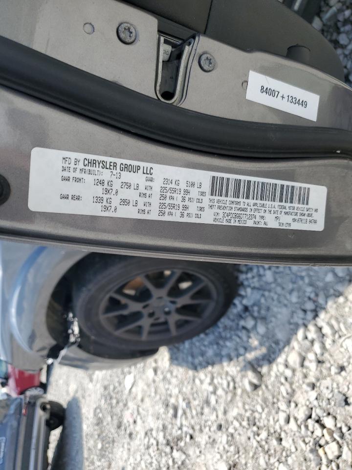 2013 Dodge Journey VIN 3C4PDCBG6DT712374 Copart auction photo, front end damage thumbnail 15
