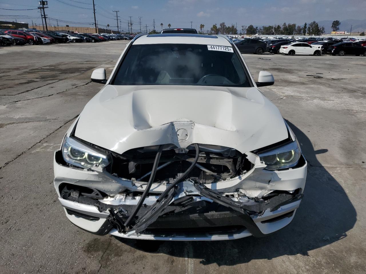 2021 BMW X3 VIN 5UXTY3C06M9F37669 Copart auction photo, front end damage thumbnail 5