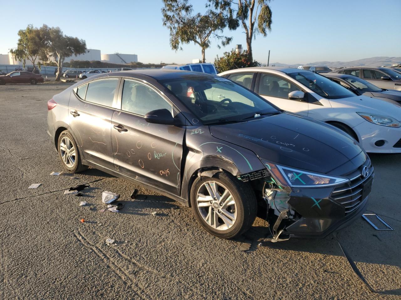 2020 Hyundai Elantra VIN 5NPD84LFXLH570452 Copart auction photo, front end damage thumbnail 4