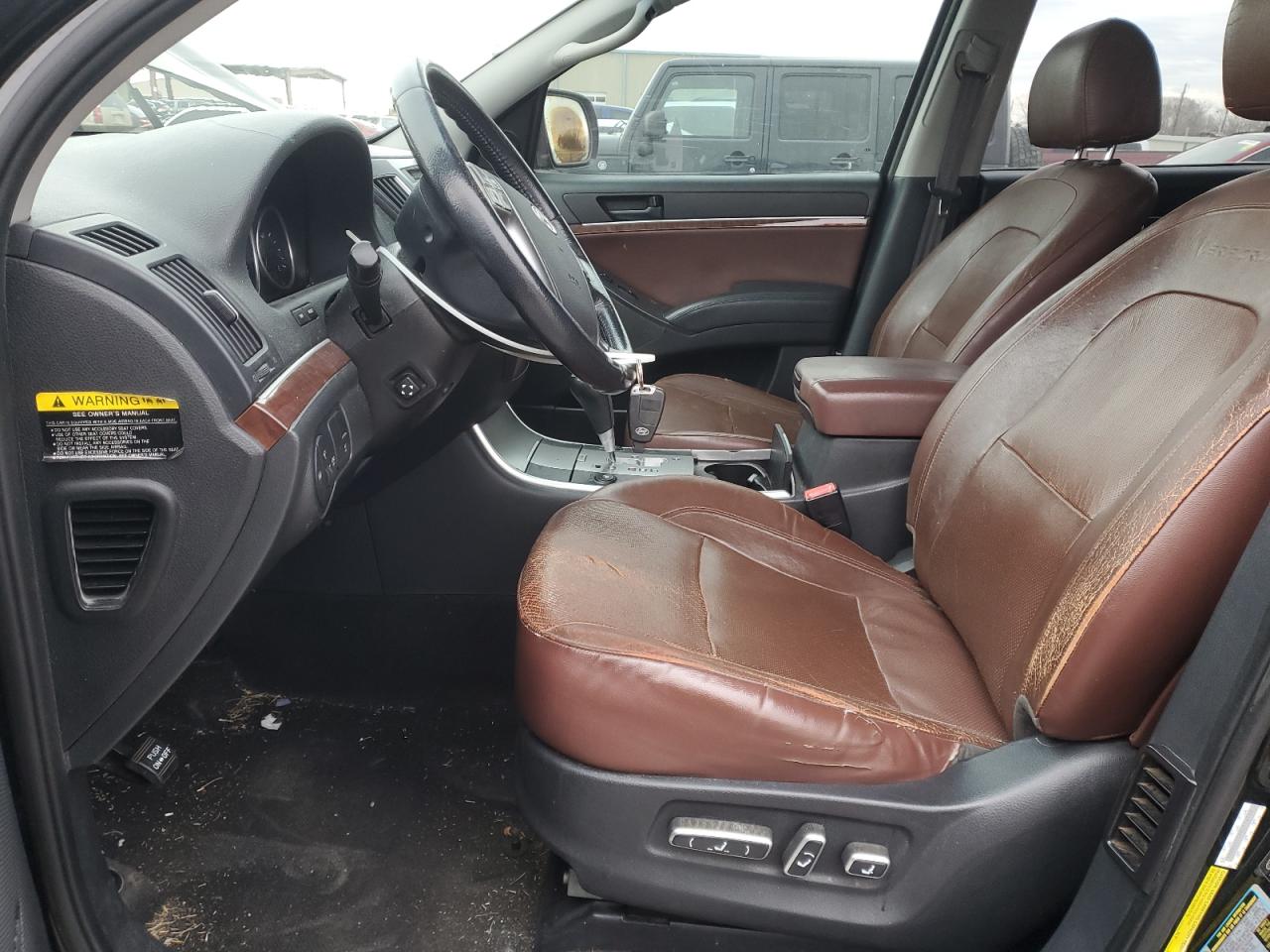2011 Hyundai Veracruz VIN KM8NU4CC9BU176799 Copart auction photo, front end / hail damage thumbnail 7
