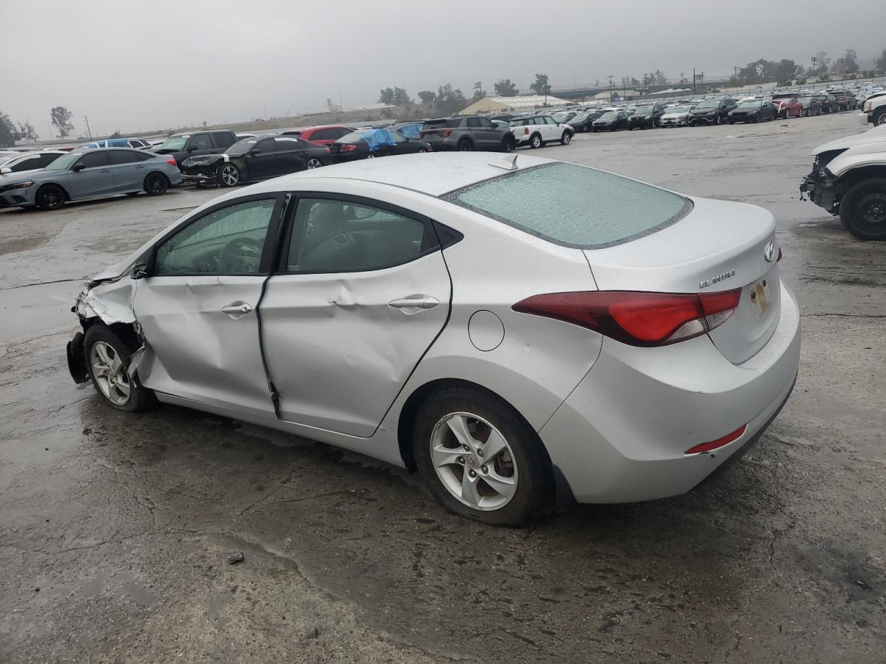 2015 Hyundai Elantra VIN 5NPDH4AEXFH645701 Copart auction photo, all over damage thumbnail 2