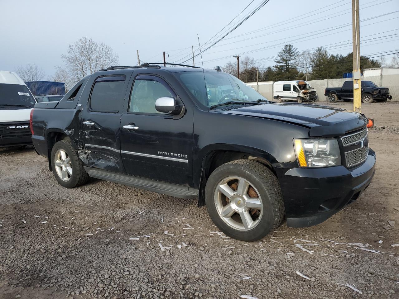 2012 Chevrolet Avalanche VIN 3GNTKGE76CG302339 Copart auction photo, side damage thumbnail 4