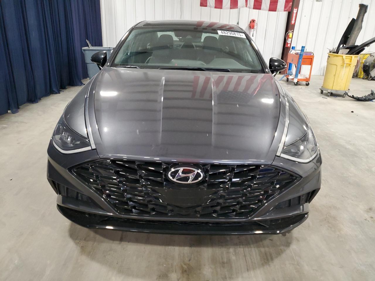 2021 Hyundai Sonata VIN 5NPEJ4J20MH120142 Copart auction photo, side / rear end damage thumbnail 5