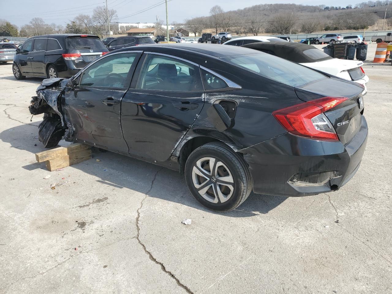 2016 Honda Civic VIN 19XFC2F53GE051445 Copart auction photo, front end / side damage thumbnail 2