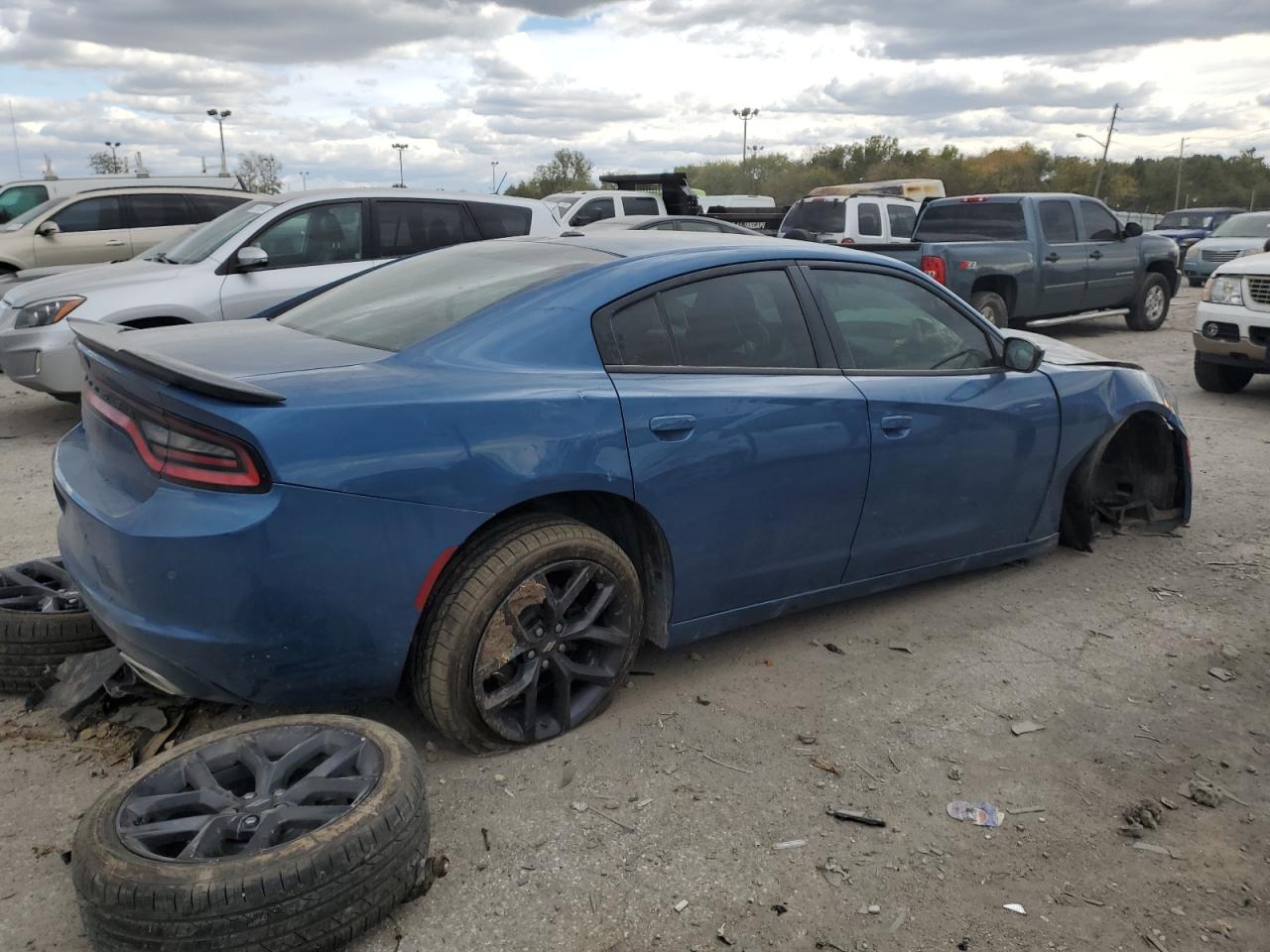2020 Dodge Charger VIN 2C3CDXBG7LH199640 Copart auction photo, front end / side damage thumbnail 3