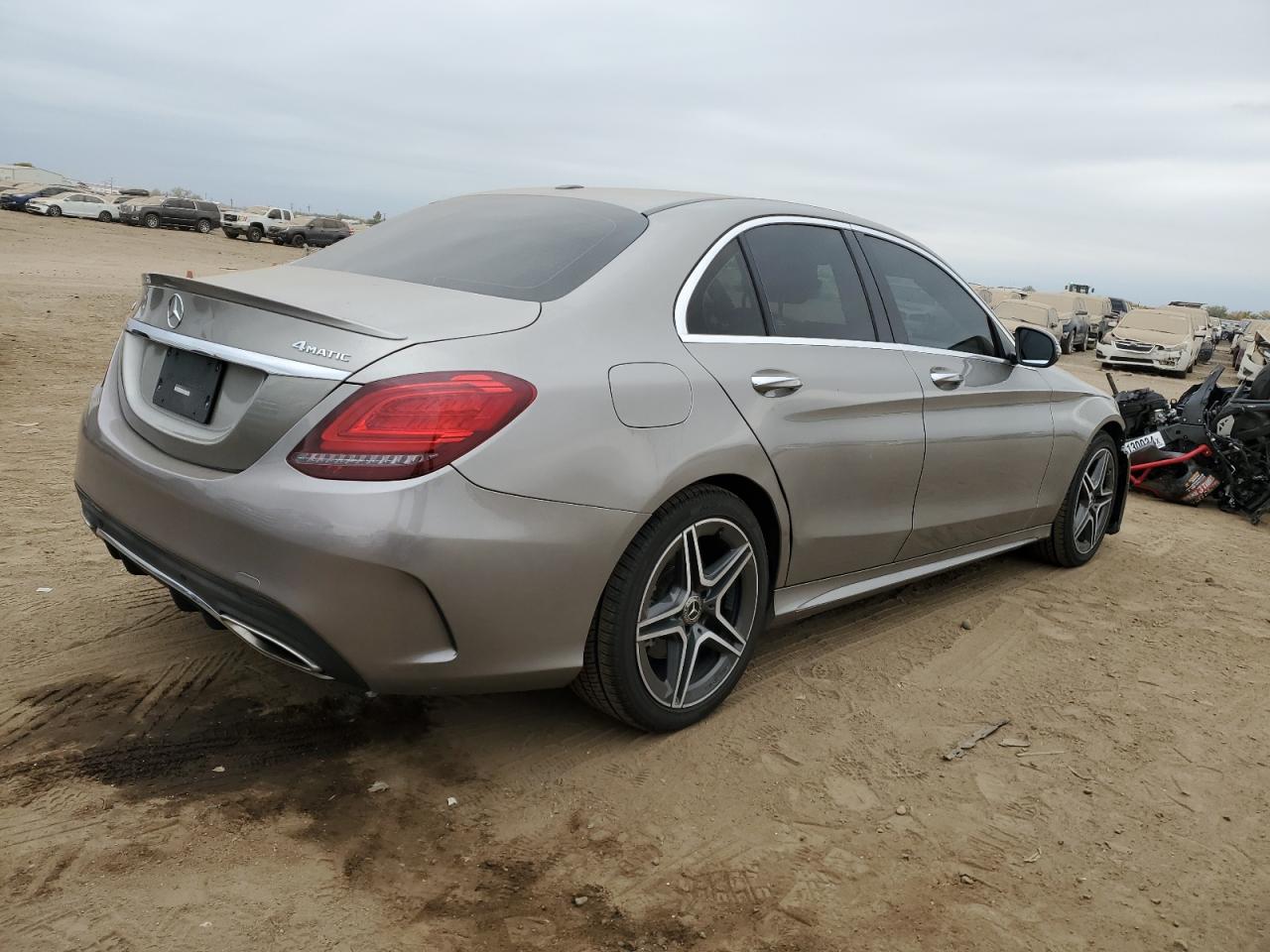 2020 Mercedes-Benz C-klasse VIN WDDWF8EB7LR536774 Copart auction photo, side / front end damage thumbnail 3