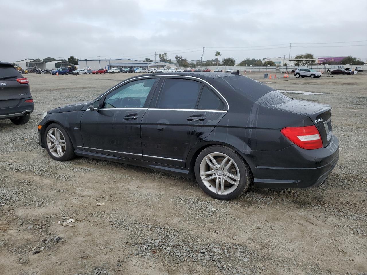 2012 Mercedes-Benz C-klasse VIN WDDGF4HB5CR236661 Copart auction photo, rear end / front end damage thumbnail 2