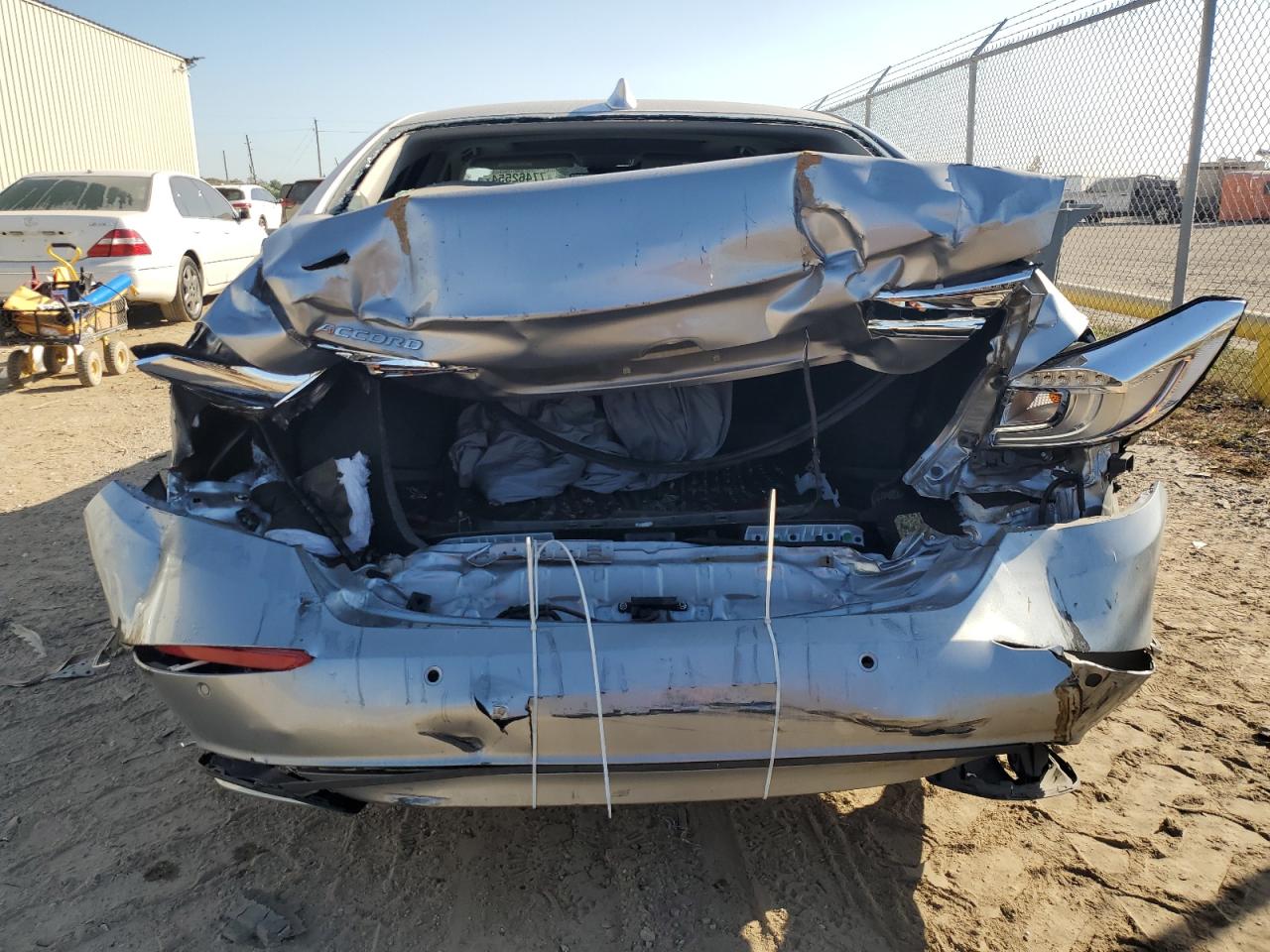 2022 Honda Accord VIN 1HGCV1F50NA062007 Copart auction photo, rear end / side damage thumbnail 6