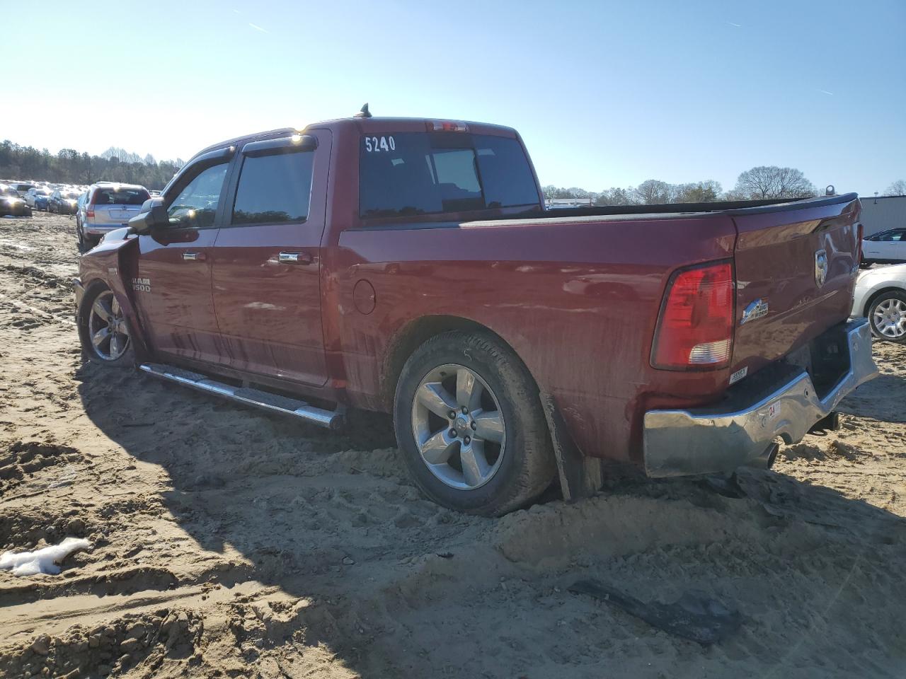 2014 RAM 1500 VIN 1C6RR7LT1ES385955 Copart auction photo, front end / rear end damage thumbnail 2